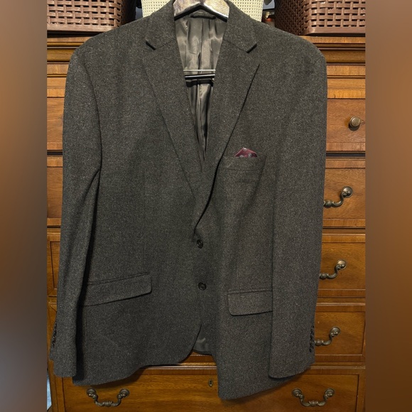 Lauren Ralph Lauren Men's grey Blazer 48R luxury wool-cashmere blend